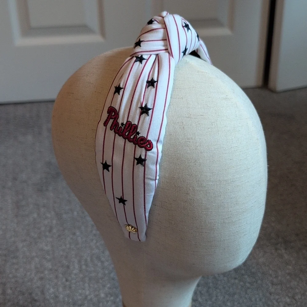 Lele Sadoughi Philadelphia Phillies Top Knot Headband NWT